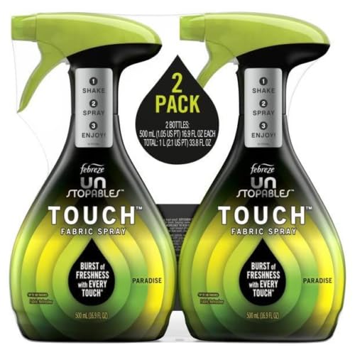 Product image of Febreze Unstopables Touch Fabric Spray Paradise Scent Burst of Freshness Every Touch Per Bottle 16.91 fl oz