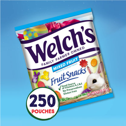 Product image of Welch's Fruit Snacks Mixed Fruit Gluten Free Individual Single Serve Bags 0.5 oz 0.5 oz Pack of 250