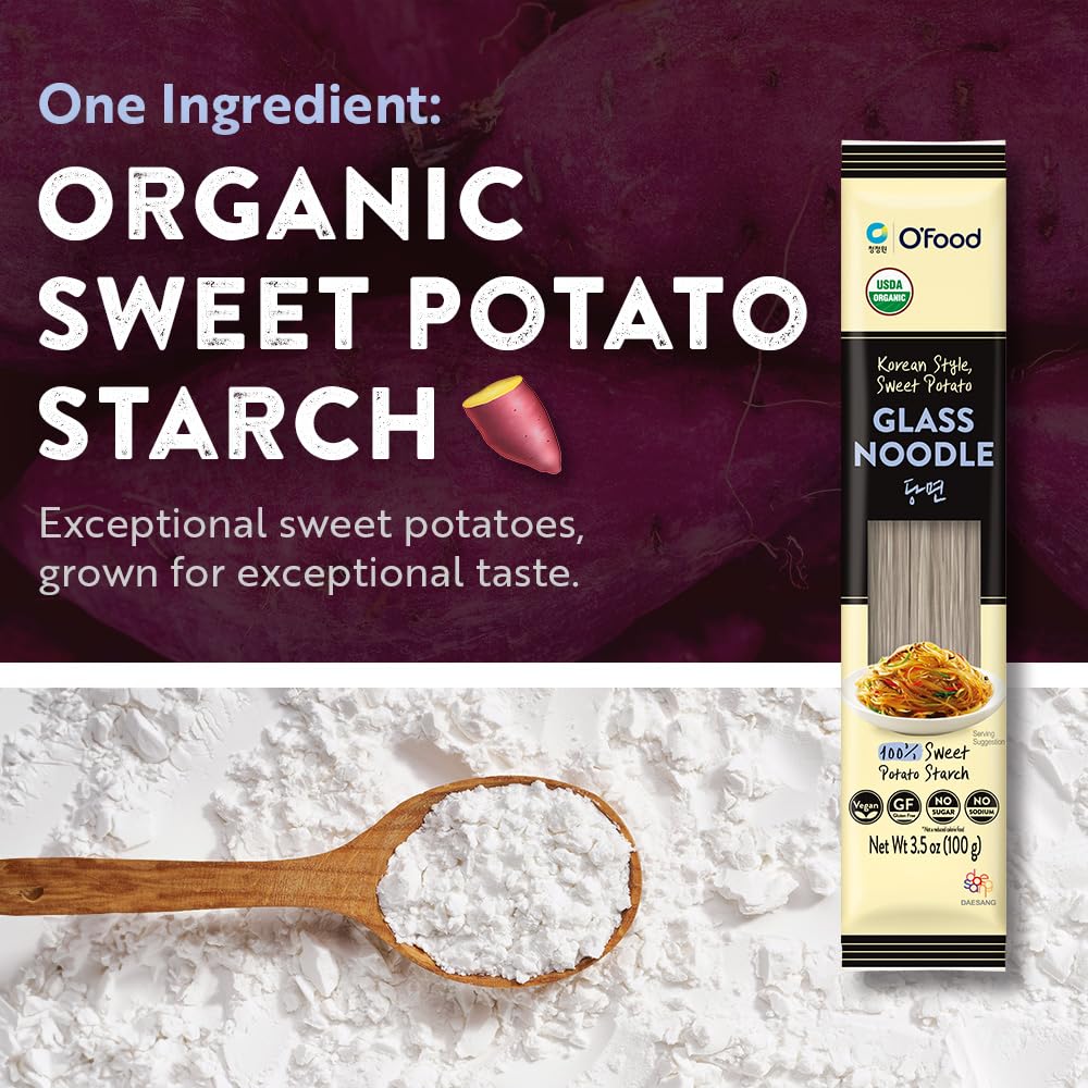 Product image of Chung Jung One Korean Sweet Potato Glass Noodle Non GMO Gluten Free Vegan No Sodium No Sugar 3.5oz 3.53 oz