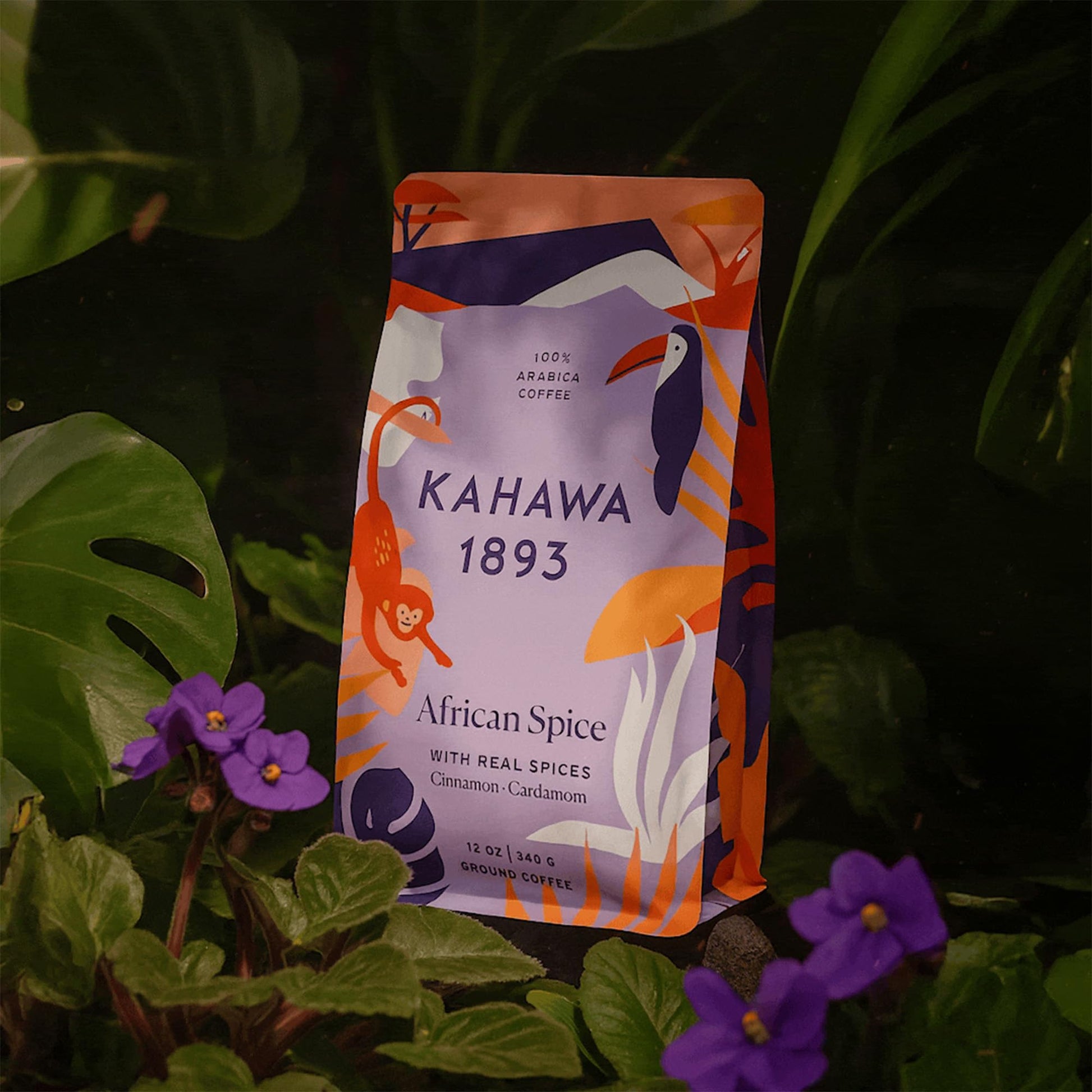 Product image of KAHAWA 1893 Medium Roast Ground Coffee African Spice Cinnamon Cardamom and Clove High Antioxidants