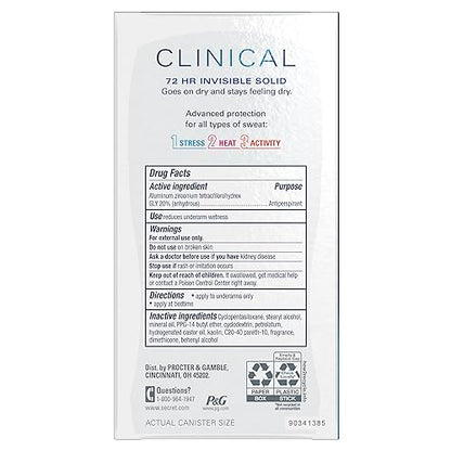 Product image of Secret Clinical Strength Antiperspirant and Deodorant Women Invisible Solid Clean Coconut 1.6 oz 1.6 oz Pack