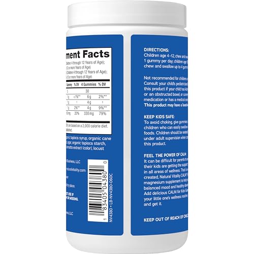 Product image of Natural Vitality Calm Kids Magnesium Supplement Gummies Sweet Citrus Flavored Supports Balanced Mood and