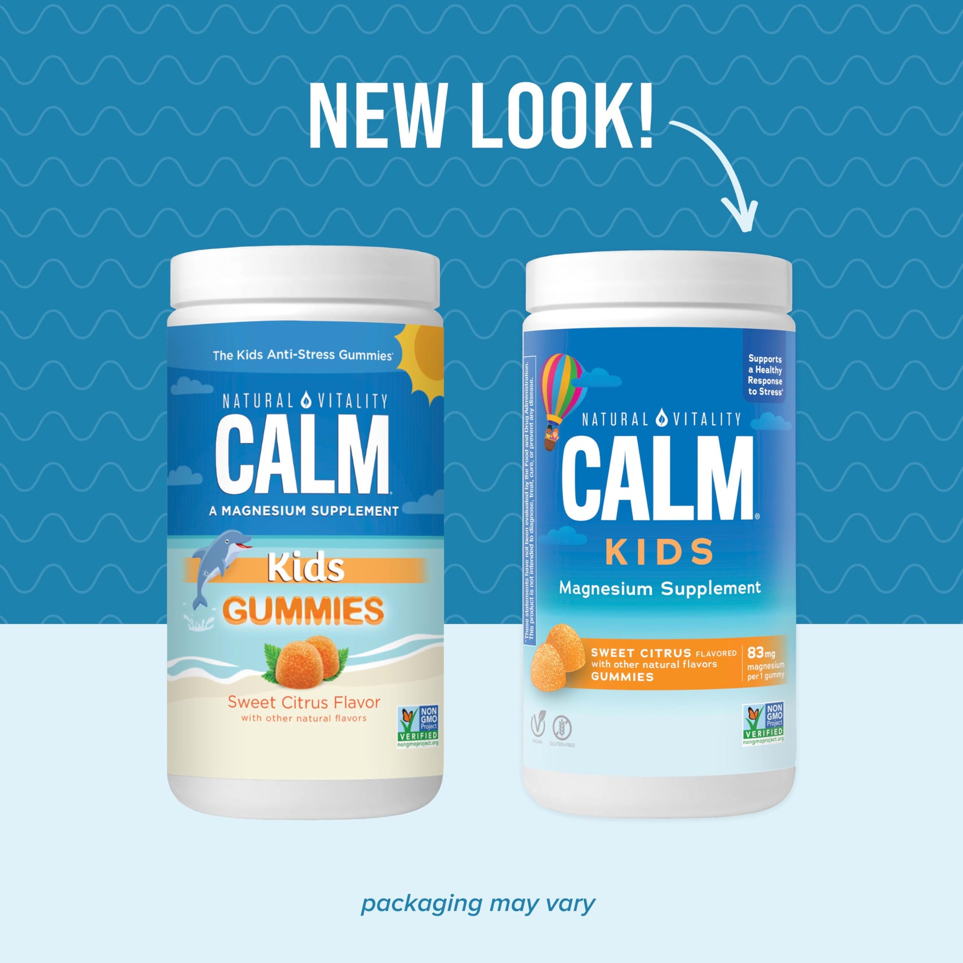 Product image of Natural Vitality Calm Kids Magnesium Supplement Gummies Sweet Citrus Flavored Supports Balanced Mood and