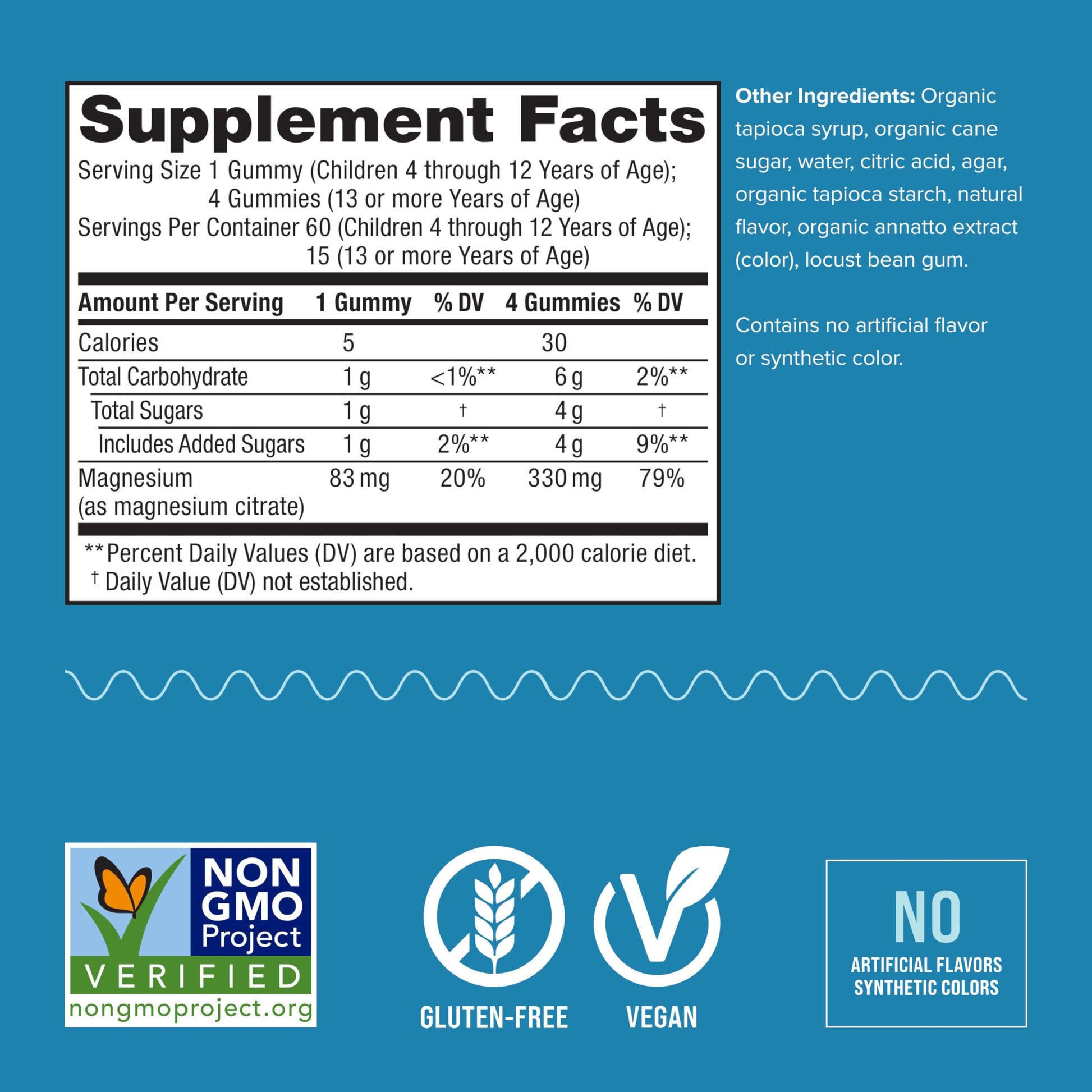 Product image of Natural Vitality Calm Kids Magnesium Supplement Gummies Sweet Citrus Flavored Supports Balanced Mood and