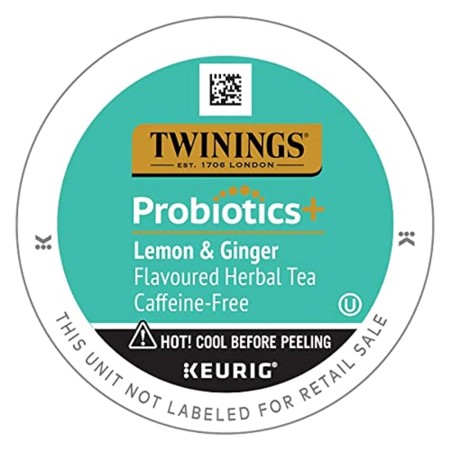 Product image of Twinings Herbal Tea Lemon and Ginger Probiotics K-Cup Pods for Keurig Naturally Caffeine Free 24 ct Pack of