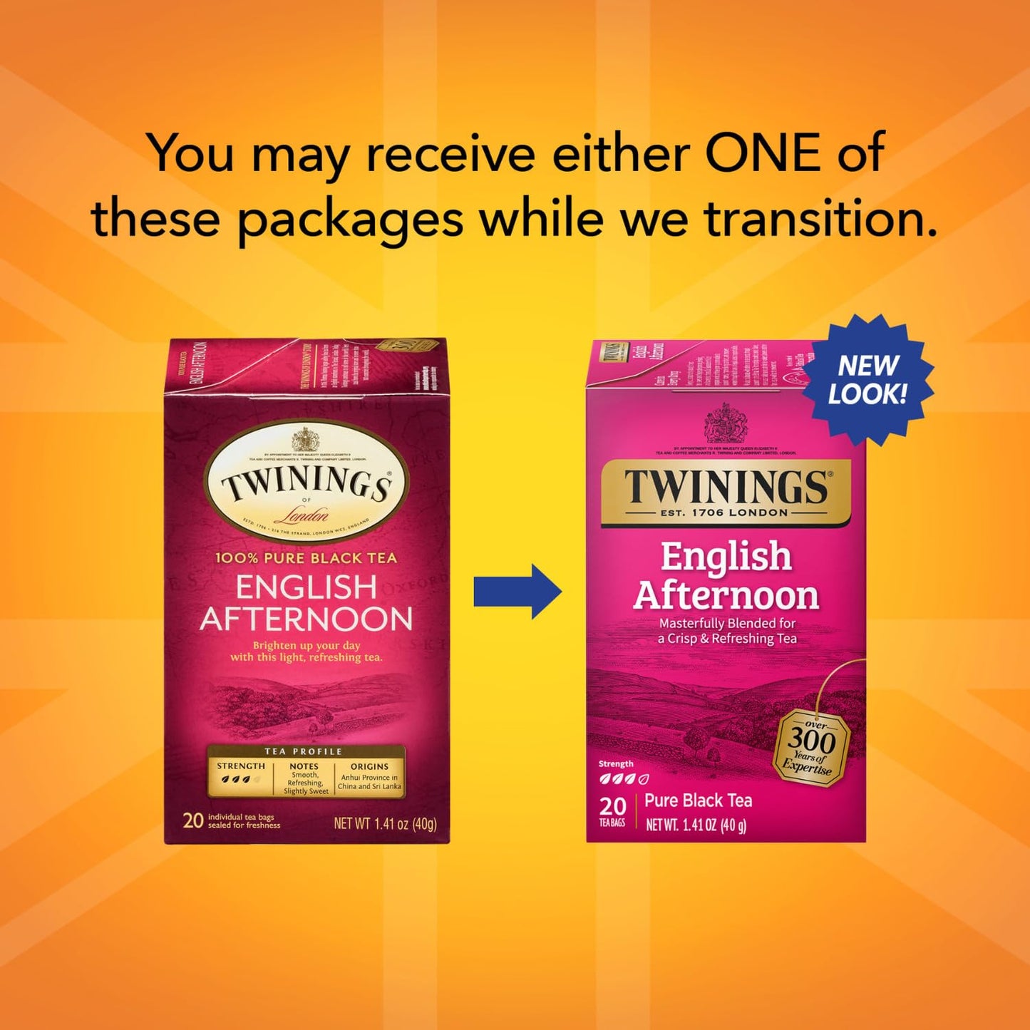 Product image of Twinings Tea English Afternoon Black Tea Caffeinated Individually Wrapped Tea Bags 20 ct Pack of 2