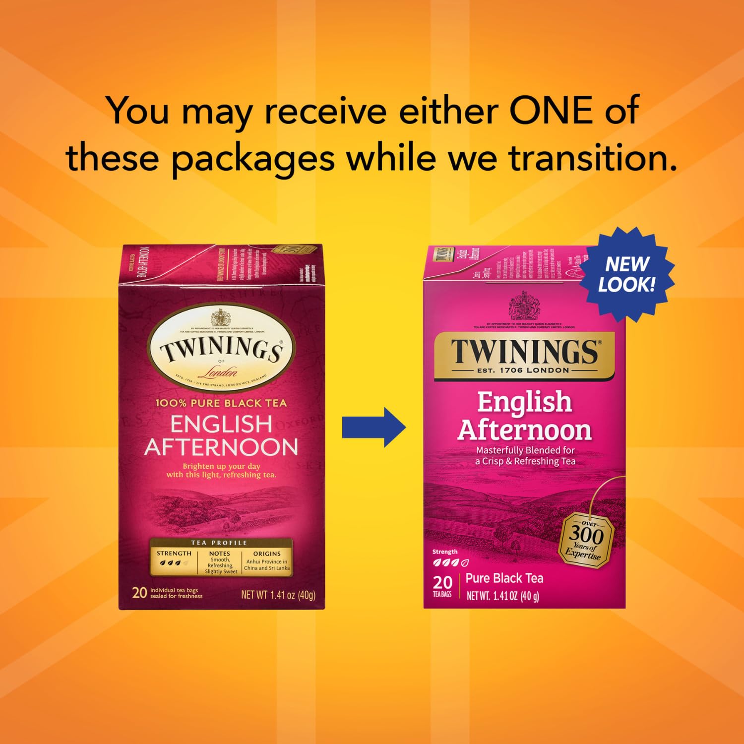 Product image of Twinings Tea English Afternoon Black Tea Caffeinated Individually Wrapped Tea Bags 20 ct Pack of 2