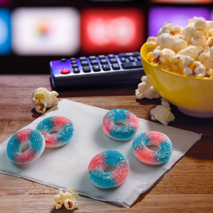 Product image of SweeTARTS Halos Candy Blue Punch and Strawberries and Cream Tart and Chewy Soft and Fluffy 6 oz 6 oz