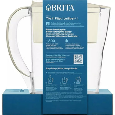 Product image of Brita Space Saver 6 Cup Water Filter Pitcher 1 Standard Filter Beige