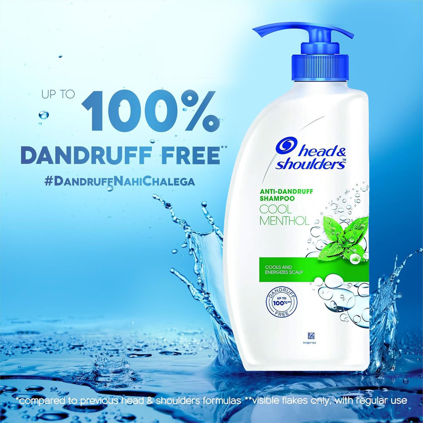 Product image of Head and Shoulders Anti Dandruff Shampoo Cool Menthol Scent Refreshes and Cleanses Scalp Daily Use For All