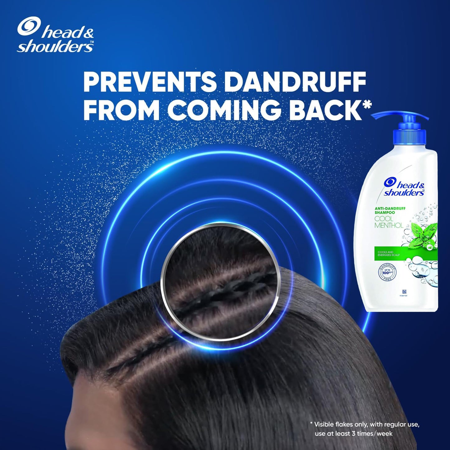 Product image of Head and Shoulders Anti Dandruff Shampoo Cool Menthol Scent Refreshes and Cleanses Scalp Daily Use For All