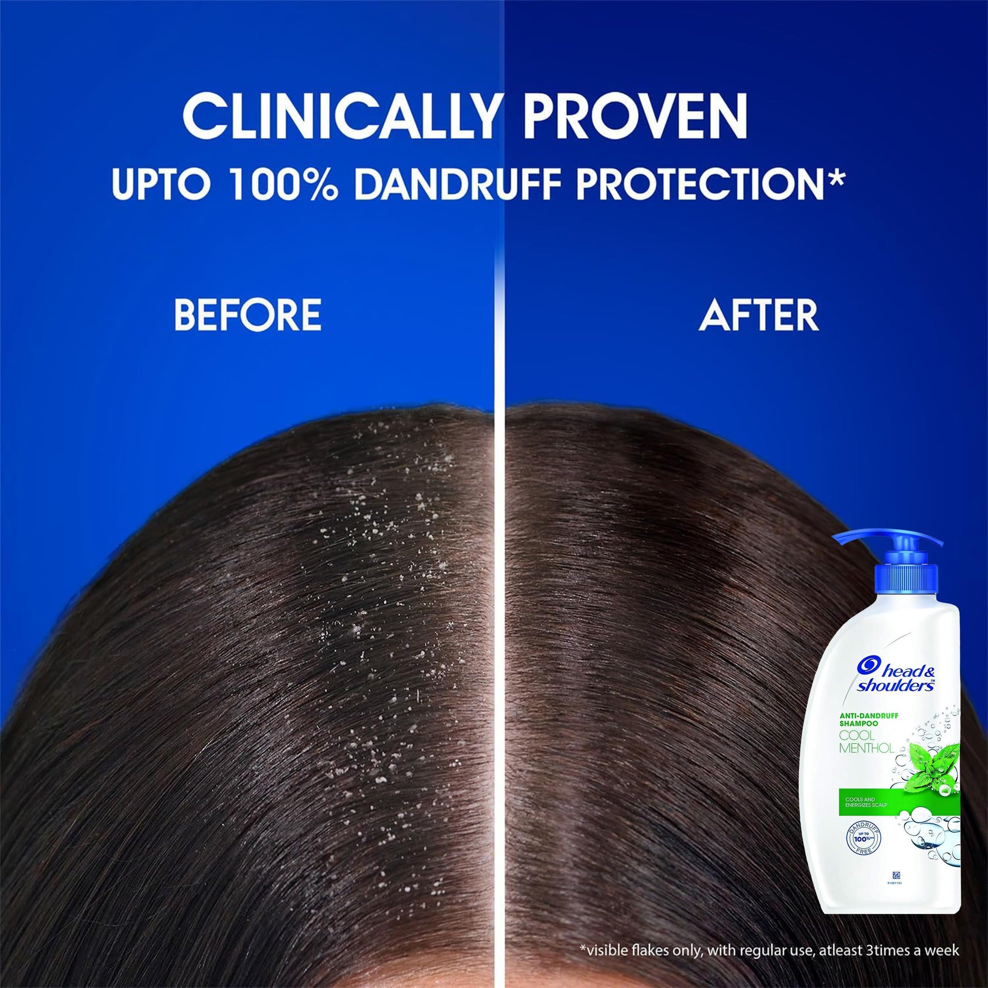 Product image of Head and Shoulders Anti Dandruff Shampoo Cool Menthol Scent Refreshes and Cleanses Scalp Daily Use For All