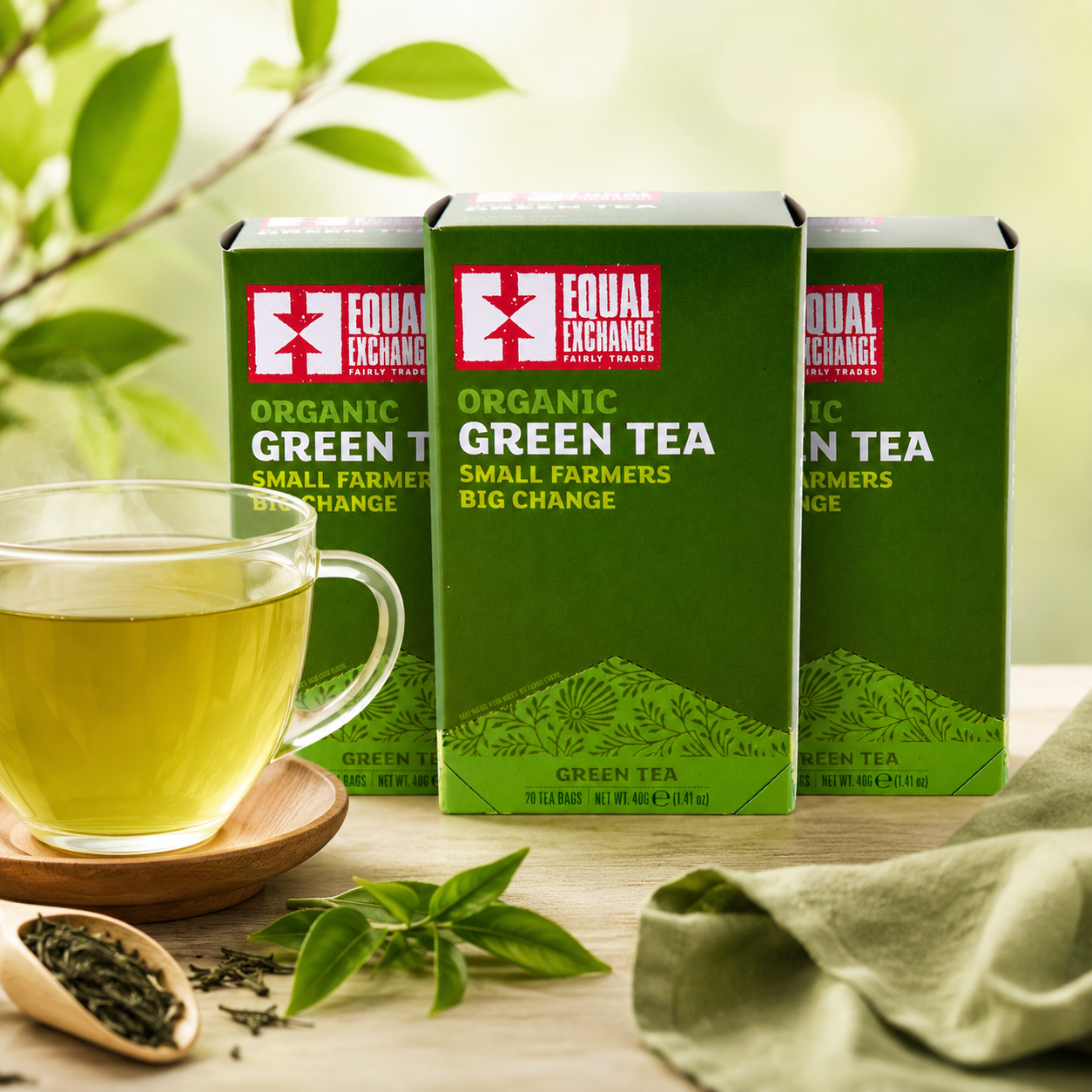 Equal Exchange Organic Green Tea 20 Count