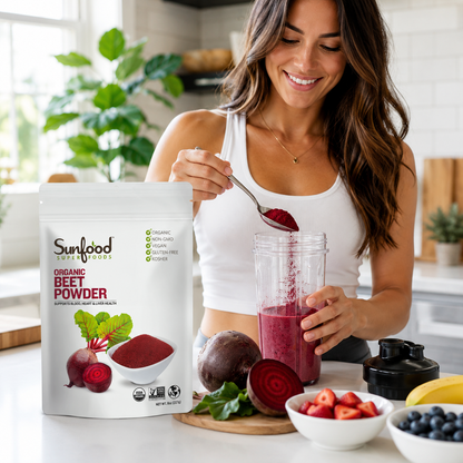 Sunfood Superfoods Organic Beet Root Powder Beetroot for Juice & 8 oz