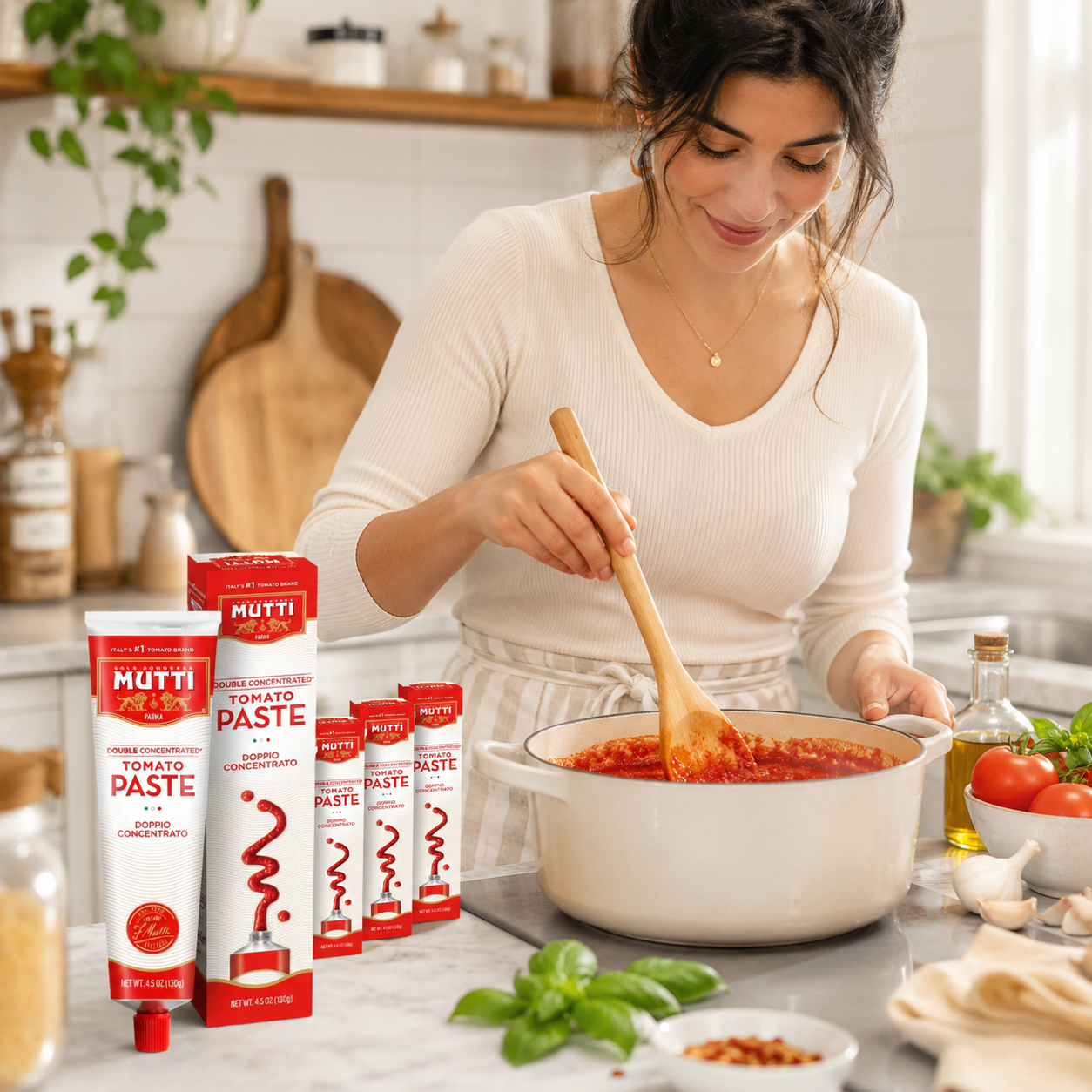 Mutti Double Concentrated Tomato Paste Doppio Concentrato . Tube 4.5 oz