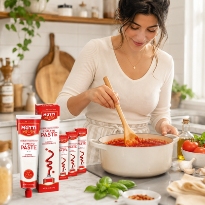 Mutti Double Concentrated Tomato Paste Doppio Concentrato . Tube 4.5 oz