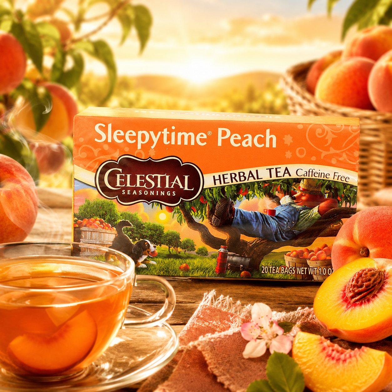 Celestial Seasonings Herbal Tea Sleepytime Peach 20 ct