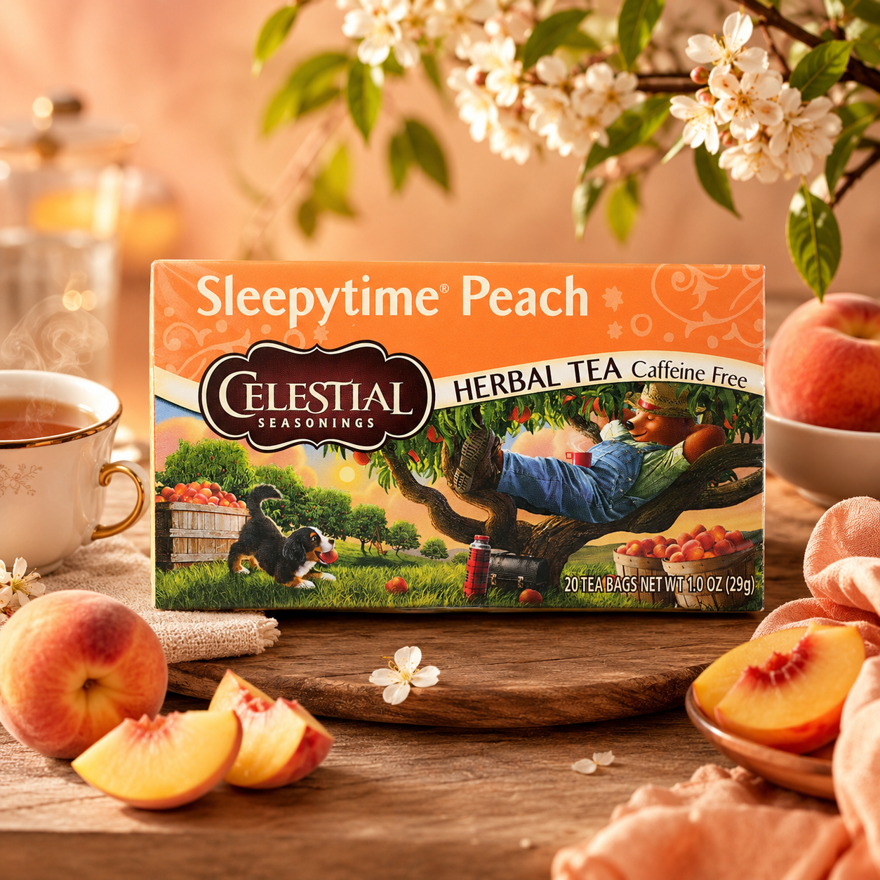 Celestial Seasonings Herbal Tea Sleepytime Peach 20 ct