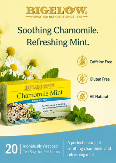 Bigelow Tea Herbal Tea Caffeine Free Chamomile Mint 20