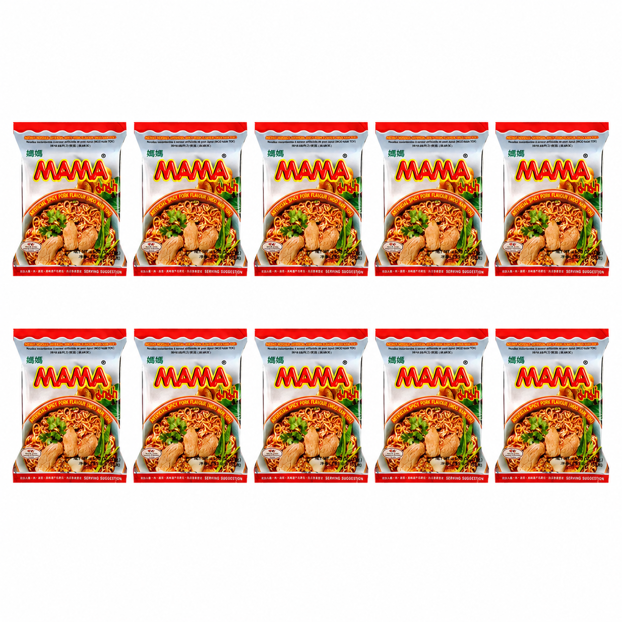 Mama Ramen Style Instant Oriental Noodles Spicy Pork Flavor
