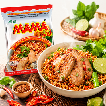 Mama Ramen Style Instant Oriental Noodles Spicy Pork Flavor