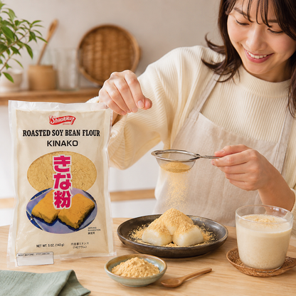 Shirakiku Kinako Japanese Roasted Soybean Flour Additive free Soybean Flour 5 OZ