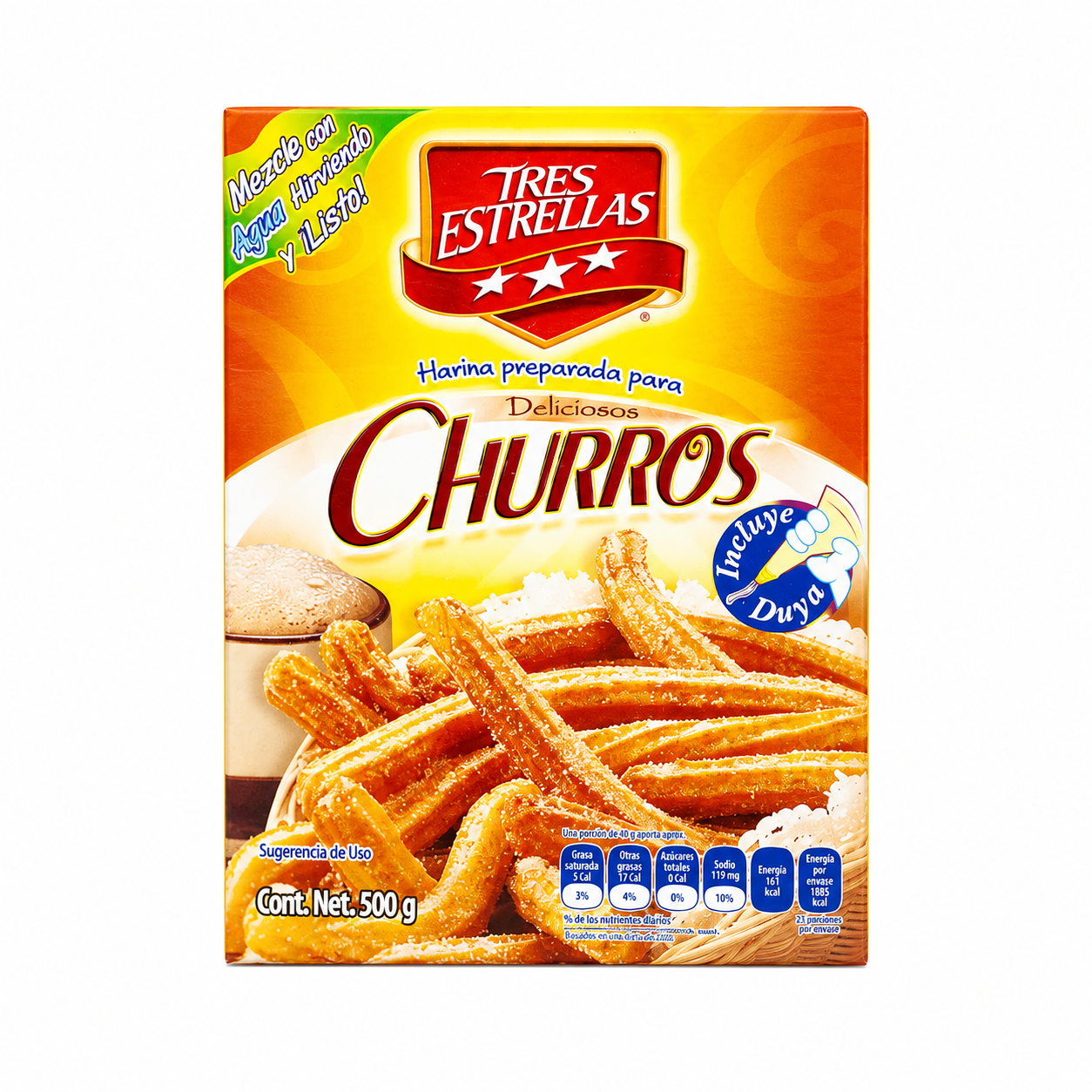 Tres Estrellas Churros Flour Mix . 17.6 oz