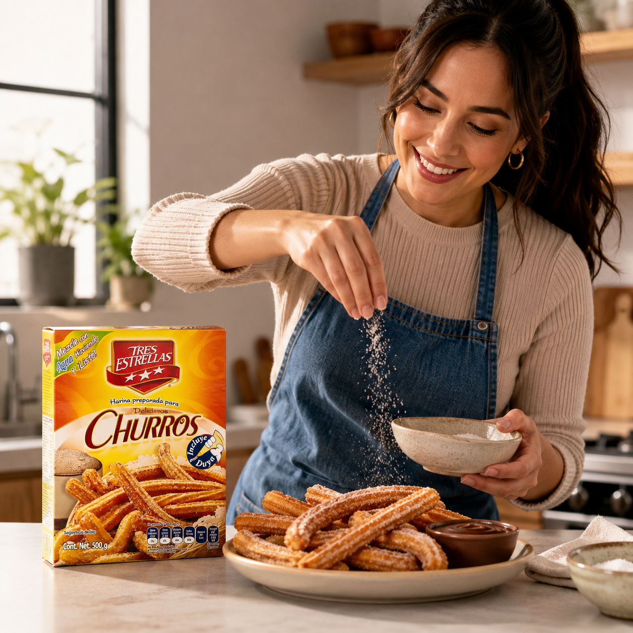 Tres Estrellas Churros Flour Mix . 17.6 oz
