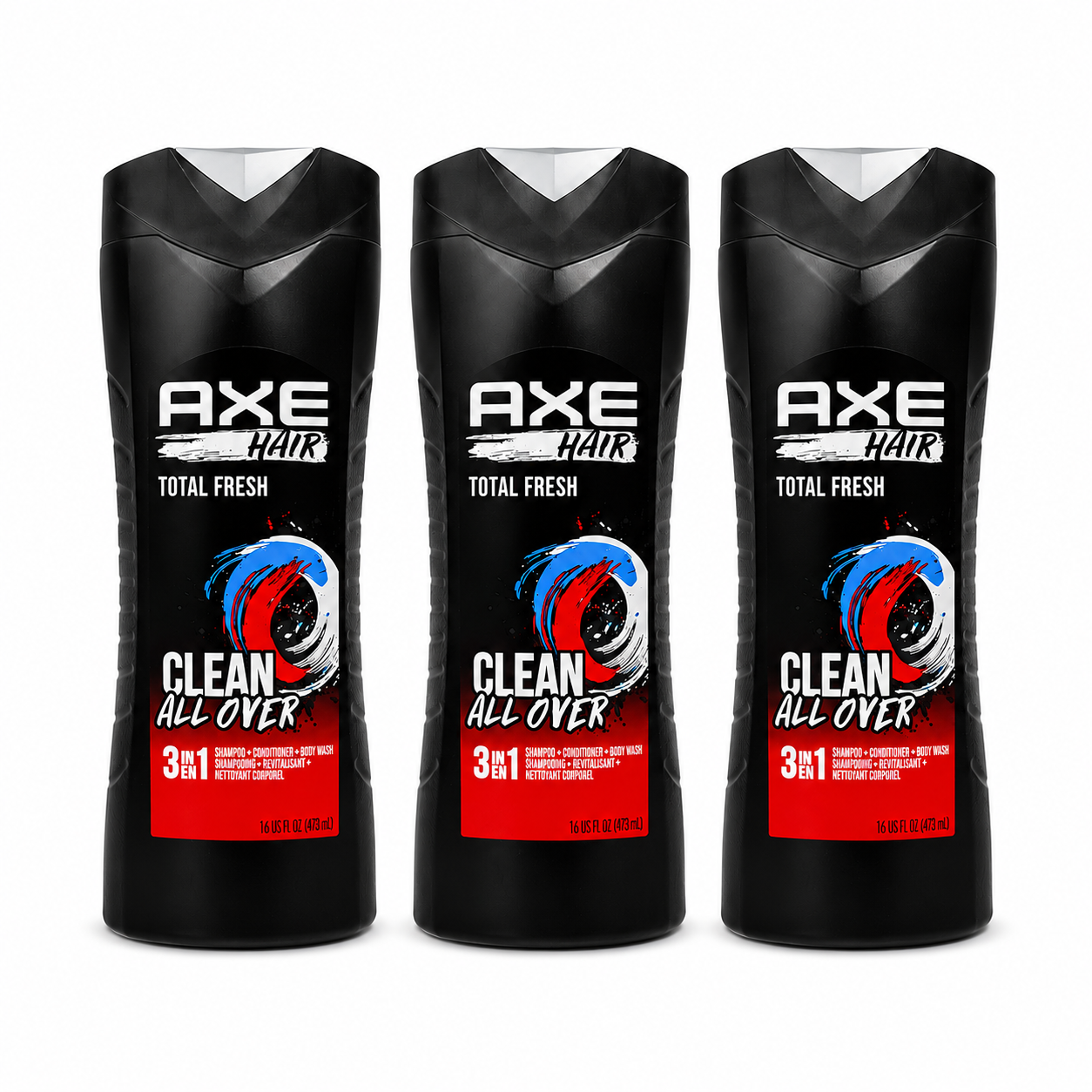 Axe Hair 3 in 1 Total Fresh Shampoo + 473 mL
