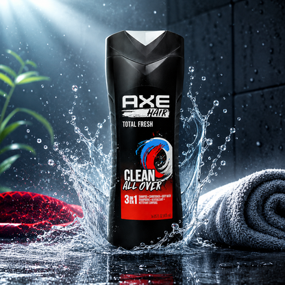 Axe Hair 3 in 1 Total Fresh Shampoo + 473 mL