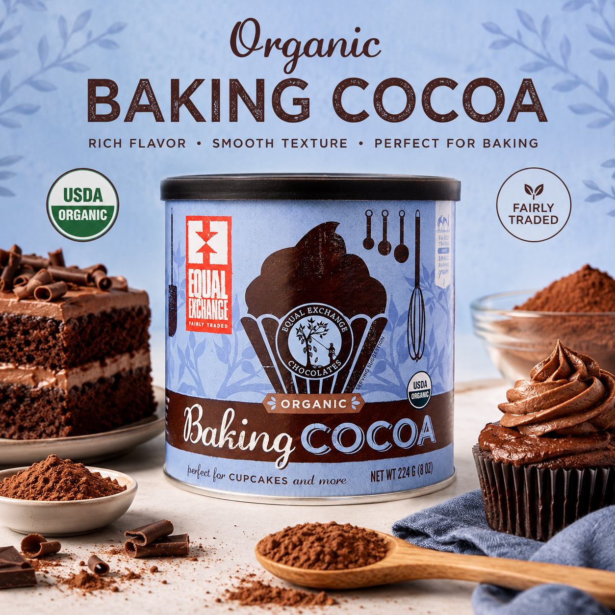 Equal Exchange Organic Baking Cocoa 224 g 8 oz