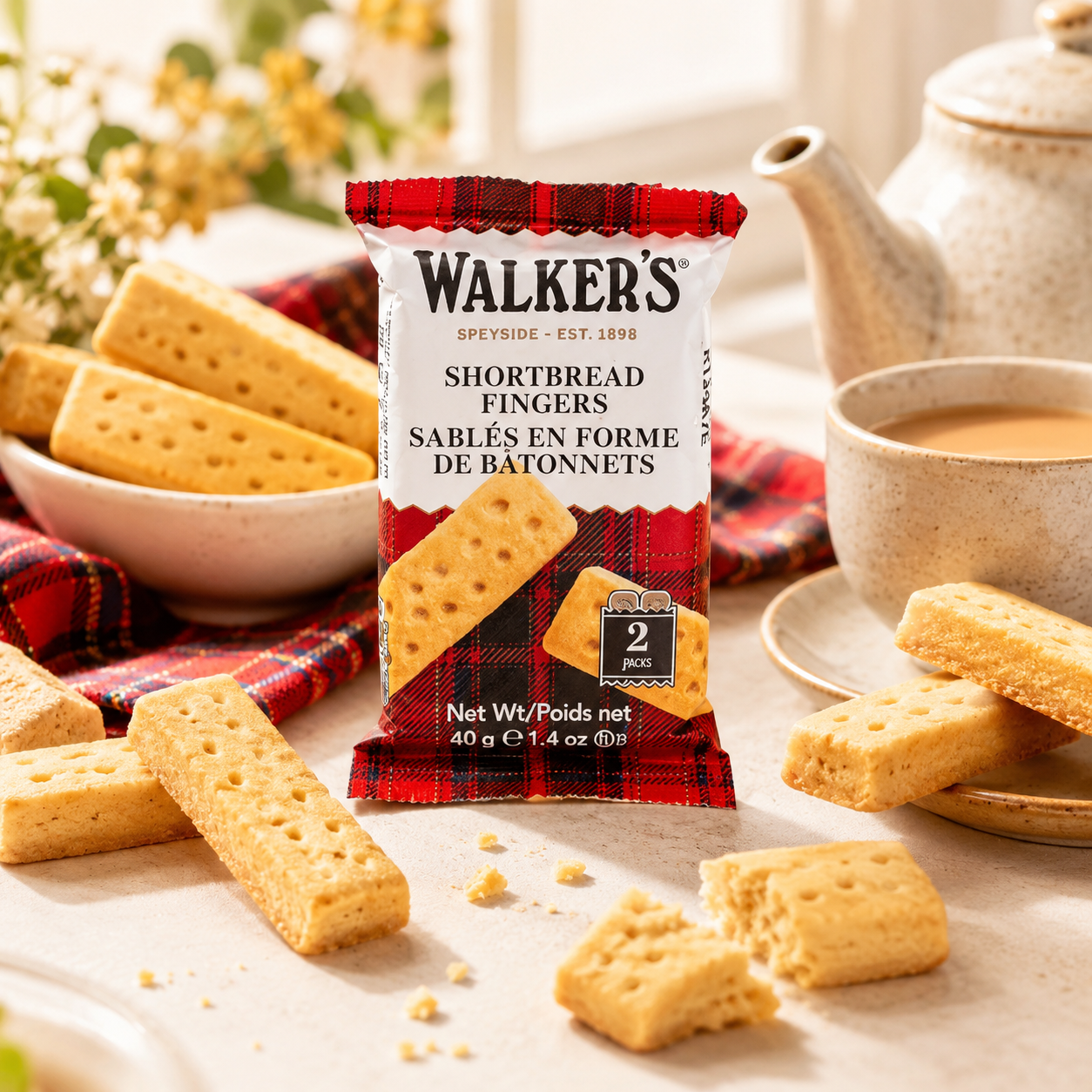 Walkers Shortbread Fingers Shortbread Cookies Snack Packs 24 Count