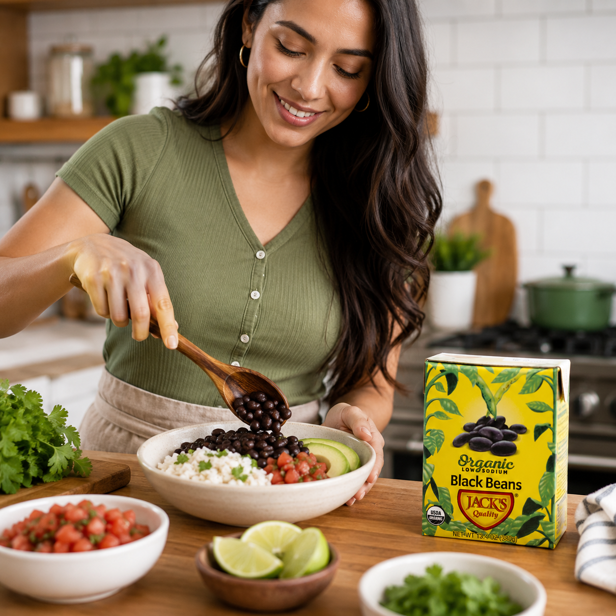 Jack's Organic Jack's Organic Black Beans . Packed with Protein 13.4 oz