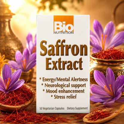 Bio Nutrition Standardized Saffron Vegi Caps Saffron Extract 88.5 mg 50 Count