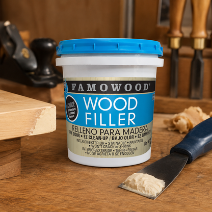 FamoWood Red Oak 40022134 Latex Wood Filler Pint