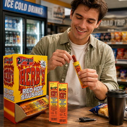 Herb's Red Hot Herb Hot Sausage 2 for $1 50ct