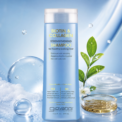 Giovanni Biotin & Collagen Shampoo Strengthening Shampoo Cruelty Free 13.5 Oz