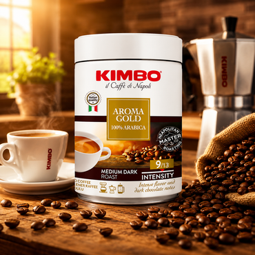 Kimbo 100 Arabica Kimbo 100% Arabica Ground Coffee Tin Aroma Gold 250g