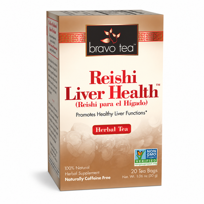 Bravo 20 Tea Bags Tea Reishi Liver Health Herbal Tea Caffeine Free