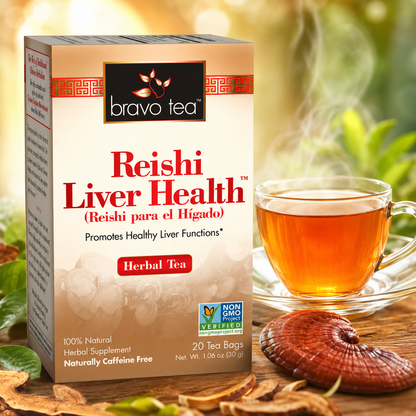Bravo 20 Tea Bags Tea Reishi Liver Health Herbal Tea Caffeine Free