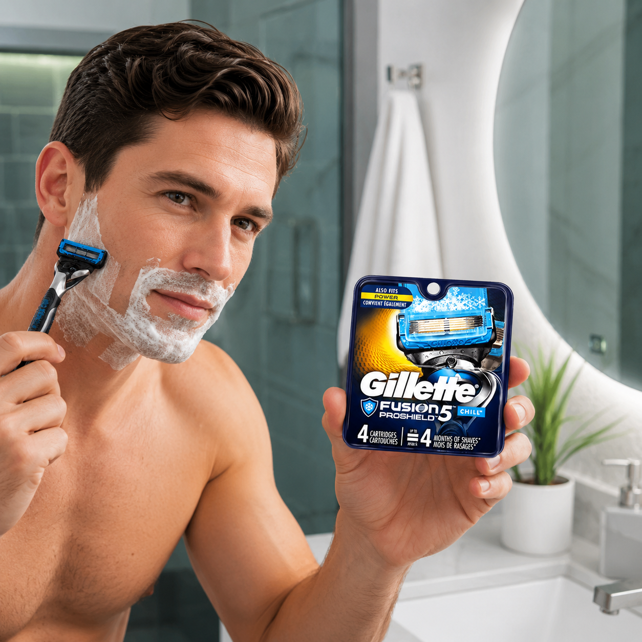 Gillette Fusion Proshield Chill Cartridge 4Ct