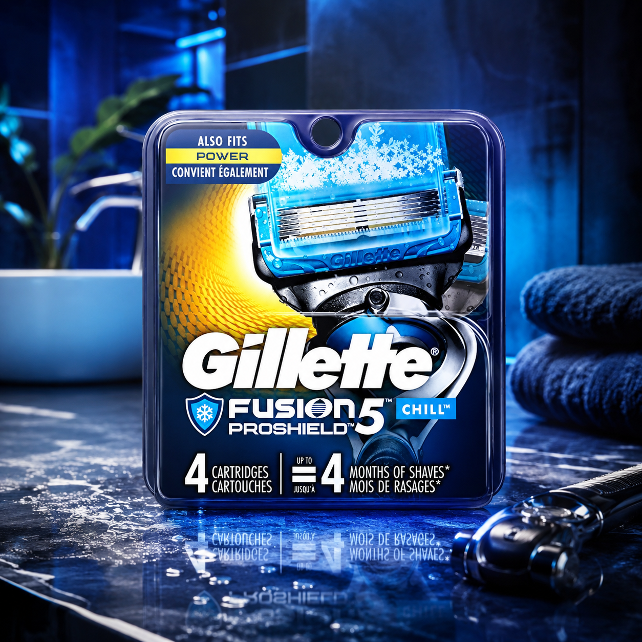 Gillette Fusion Proshield Chill Cartridge 4Ct