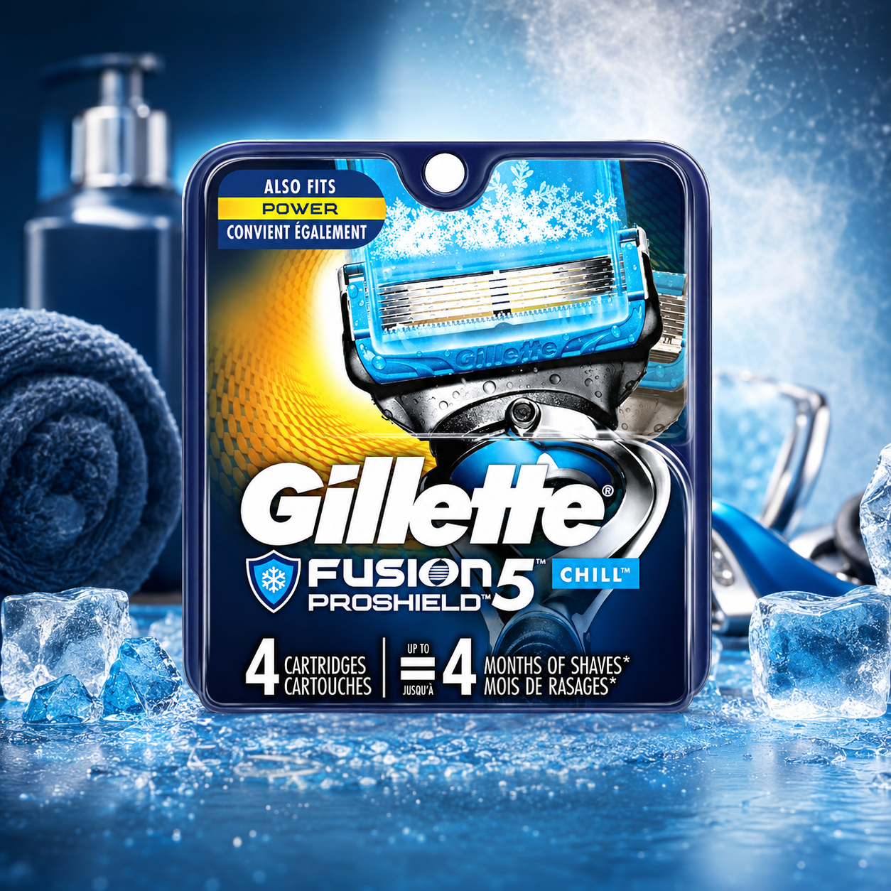 Gillette Fusion Proshield Chill Cartridge 4Ct