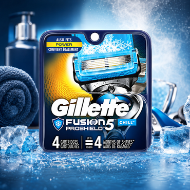 Gillette Fusion Proshield Chill Cartridge 4Ct