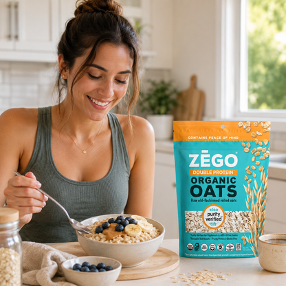 ZEGO Gluten Free Organic Raw Rolled Oats Double Protein Old 14 oz