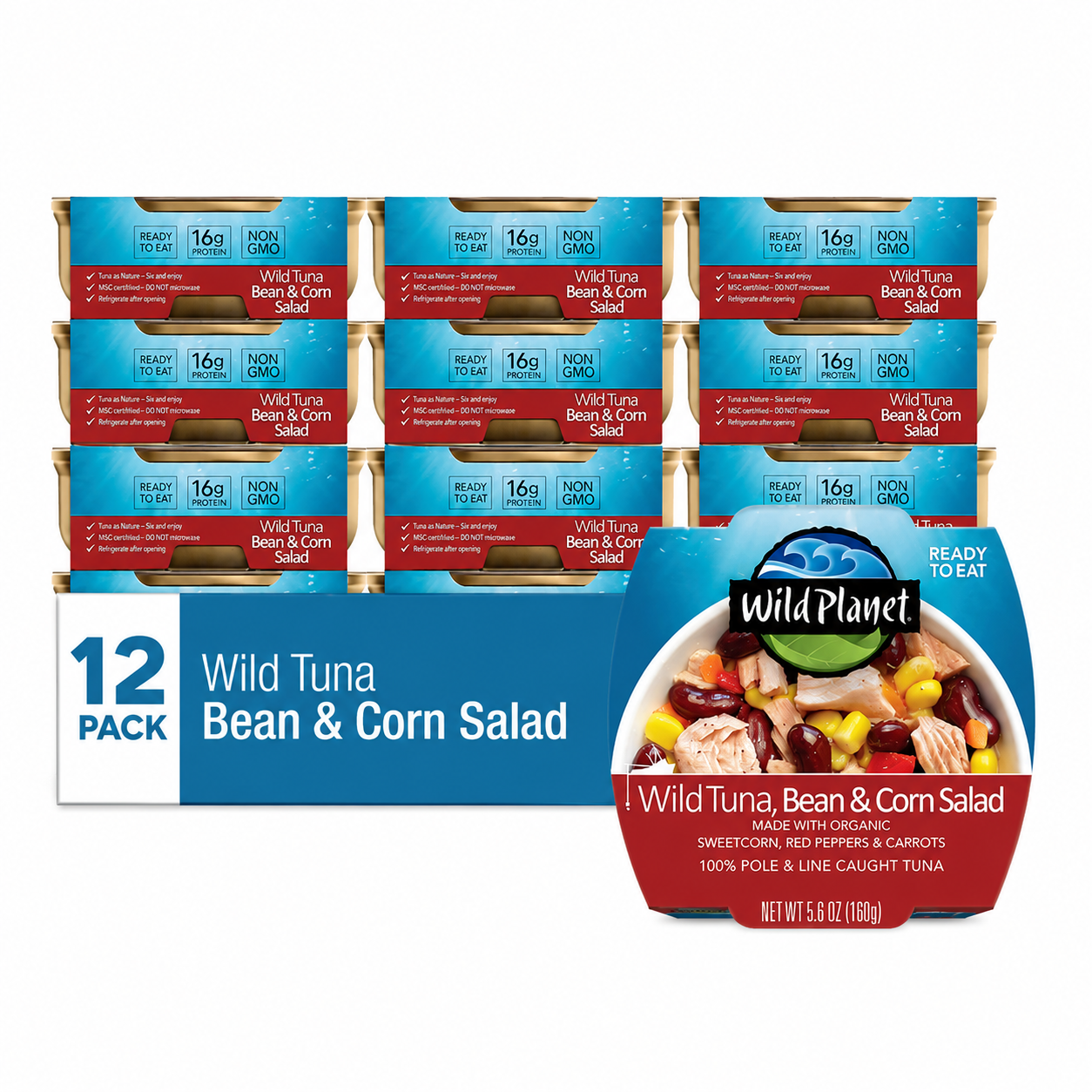 Wild Planet Ready to Eat Wild Tuna Bean & Corn 5.6oz