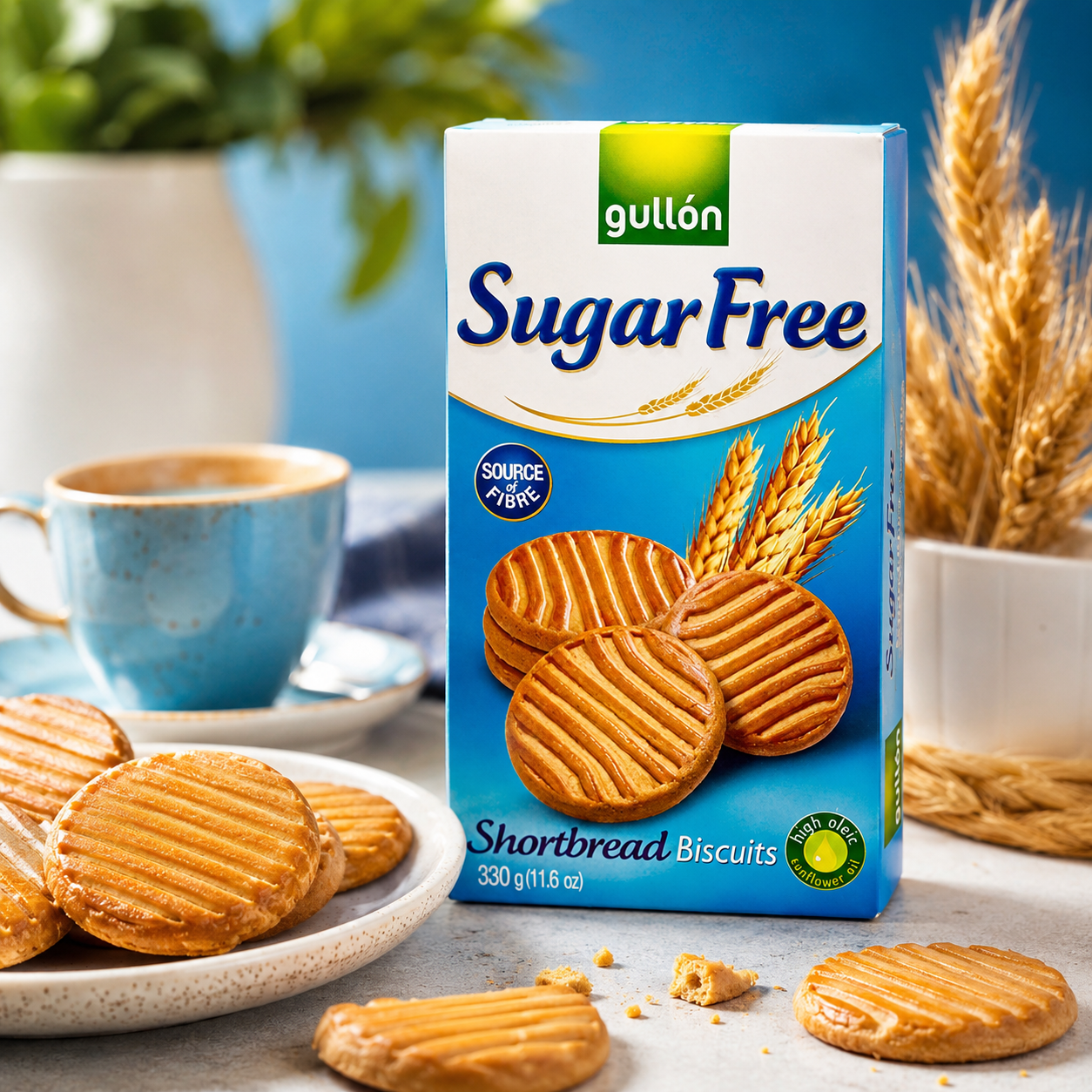 Gullon Cookie SF Shortbread Cookies 11.63 Ounce 330 Gram