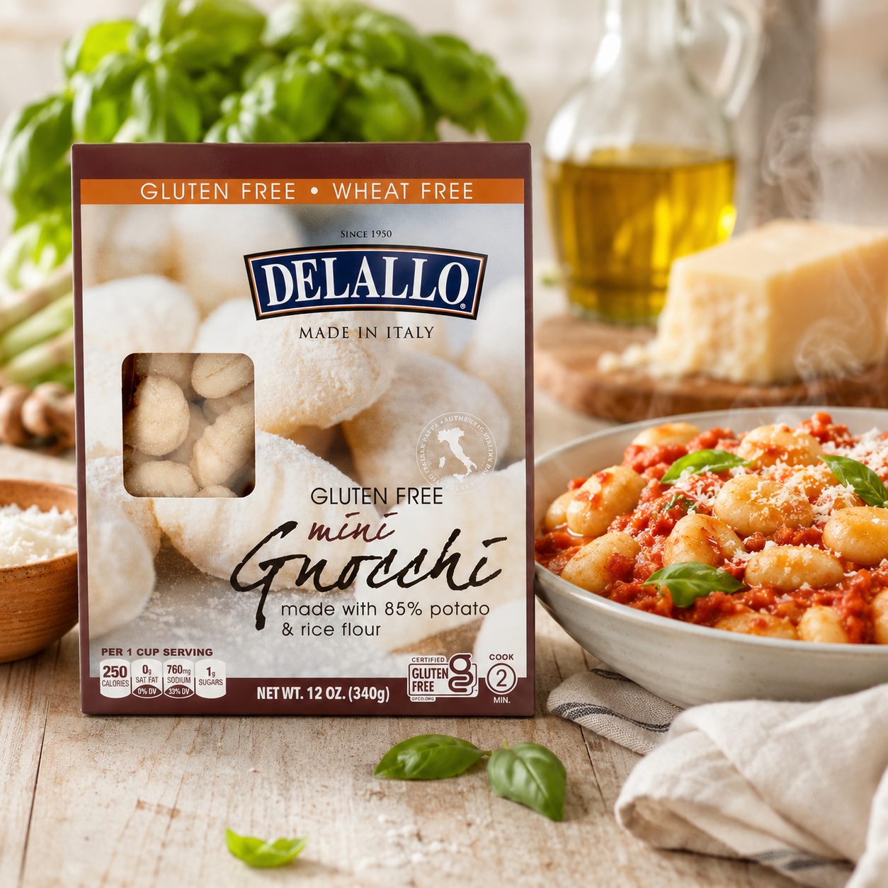 DeLallo Potato & Rice Mini Gnocchi Box 12oz