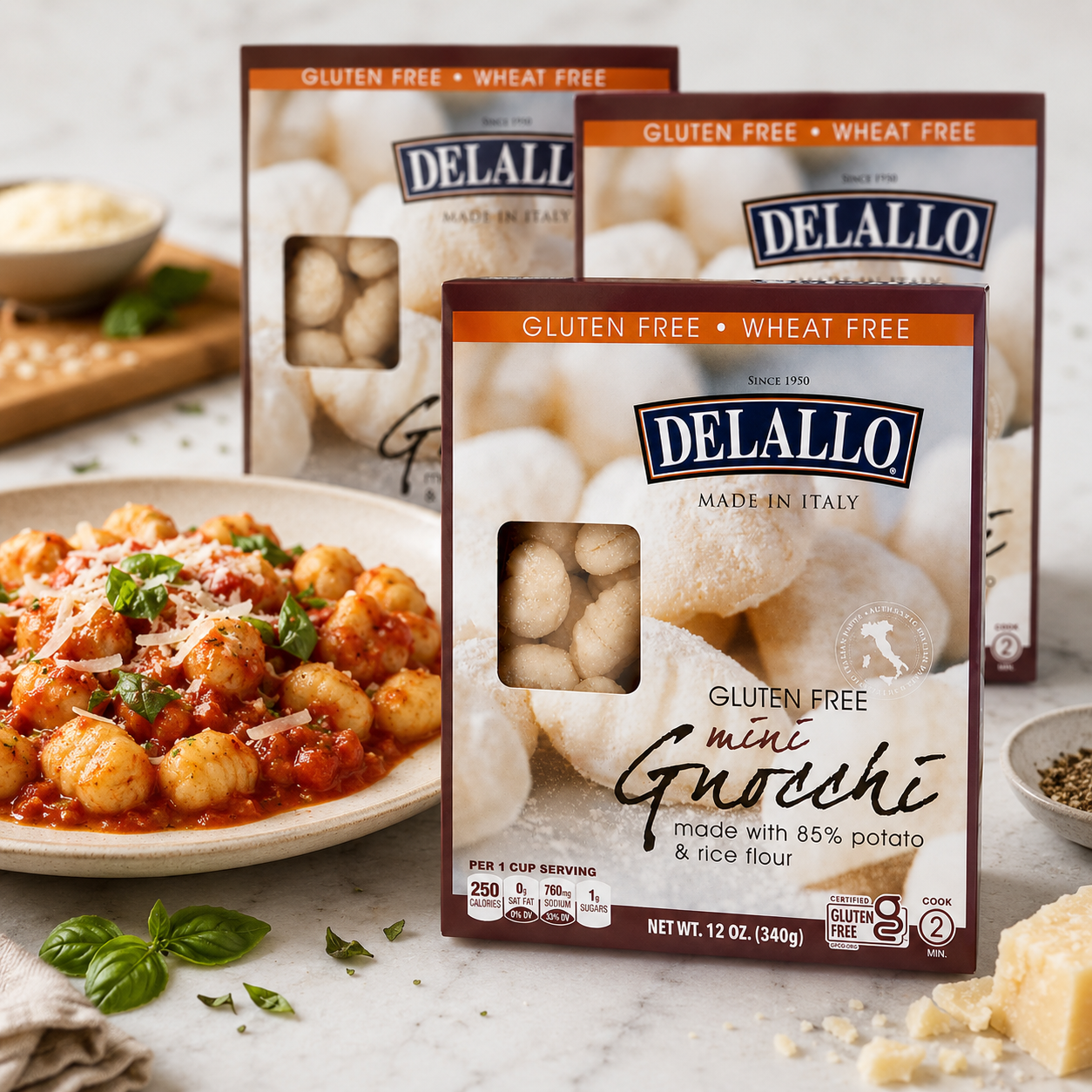 DeLallo Potato & Rice Mini Gnocchi Box 12oz