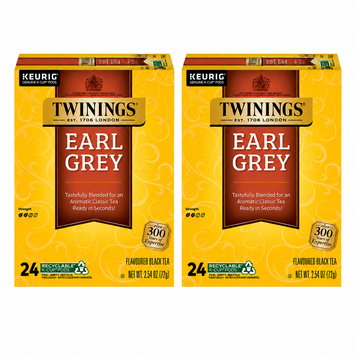 Twinings Hot Citrus Earl Grey Black Tea K Cup Pods for 24 Count